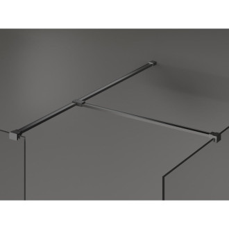 Mexen Kioto Sprchová zástena 160 x 100 cm, čierny rám, strieborná - 800-160-202-95-70-100