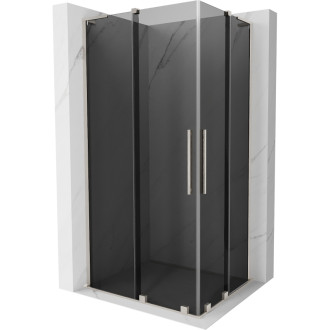Mexen Velar L Duo posuvný sprchovací kút 100 x 90 cm, grafit, kartáčovaný nikel - 871-100-090-02-43-97