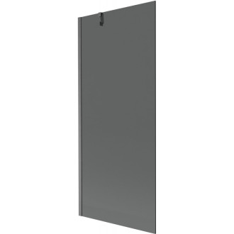 Vaňová zástena Mexen Next s jedným krídlom 80 x 150 cm, grafit, kartáčovaná pištoľovo sivá - 895-080-000-00-40-66