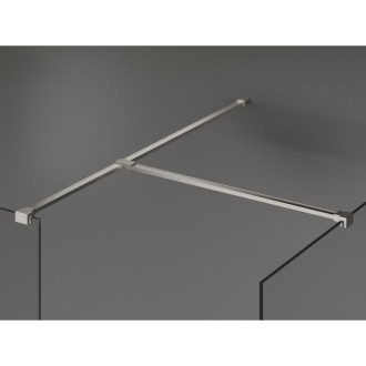 Mexen Kioto Sprchová zástena 120 x 90 cm, čierny rám, kartáčovaný nikel - 800-120-202-97-70-090