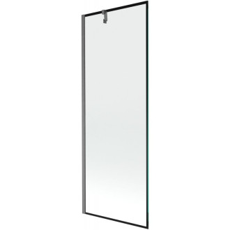Vaňová zástena Mexen Next s jedným krídlom 70 x 150 cm, čierny rám, kartáčovaná pištoľovo sivá - 895-070-000-00-70-66