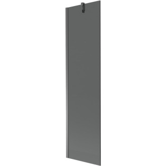 Vaňová zástena Mexen Next s jedným krídlom 50 x 150 cm, grafit, strieborná - 895-050-000-00-40-95