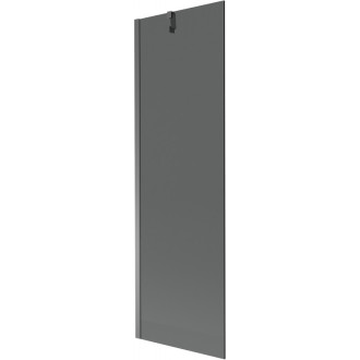 Vaňová zástena Mexen Next s jedným krídlom 60 x 150 cm, grafit, strieborná - 895-060-000-00-40-95