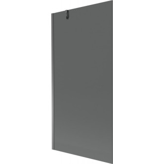 Vaňová zástena Mexen Next s jedným krídlom 90 x 150 cm, grafit, strieborná - 895-090-000-00-40-95