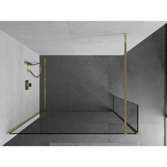 Mexen Kioto Sprchová zástena 90 x 30 cm, priehľadná, zlatá - 800-090-212-50-00-030