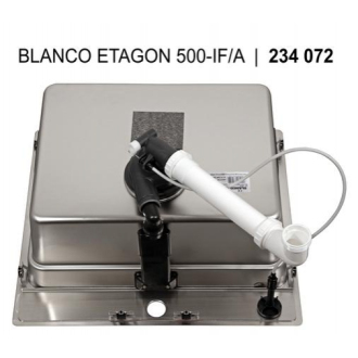 Blanco ETAGON 500-IF/A 521748 jednodrez bez odkvapu hodvábny lesk drez vstavaný/do roviny