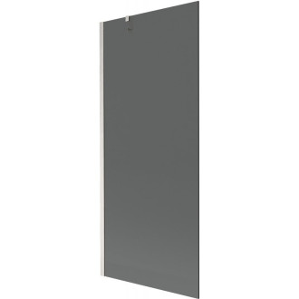 Vaňová zástena Mexen Next s jedným krídlom 80 x 150 cm, grafit, kartáčovaný nikel - 895-080-000-00-40-97