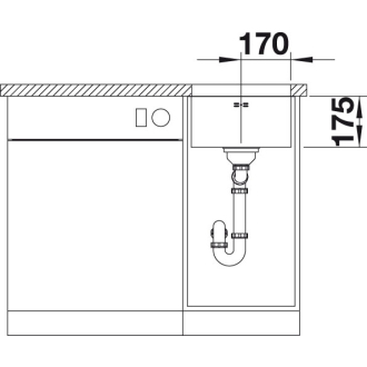 Blanco SUPRA 340-U 518200 jednodrez nerez kartáčovaný drez pod dosku