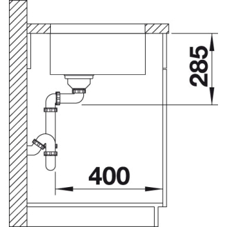 Blanco SUPRA 340-U 518200 jednodrez nerez kartáčovaný drez pod dosku