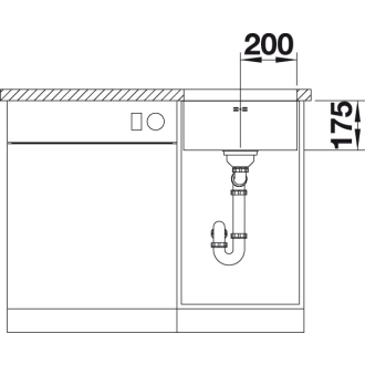 Blanco SUPRA 400-U 518201 jednodrez nerez kartáčovaný drez pod dosku