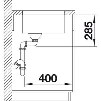 Blanco SUPRA 400-U 518201 jednodrez nerez kartáčovaný drez pod dosku
