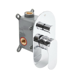 Sprchová a vanová baterie SAT Fusion včetně podomítkového tělesa chrom SATBSFU215CP