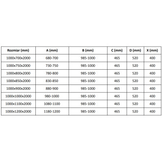 Posuvný sprchový kout Mexen Velar 100 x 90 cm, grafit, kartáčovaná měď - 871-100-090-41-65
