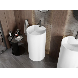 Volně stojící umyvadlo Mexen Ajax-02 z konglomerátu 45 x 45 cm, matná bílá - 26514500