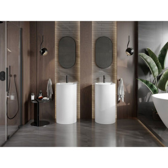 Volně stojící umyvadlo Mexen Ajax-02 z konglomerátu 45 x 45 cm, matná bílá - 26514500