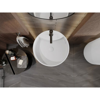 Volně stojící umyvadlo Mexen Ajax-02 z konglomerátu 45 x 45 cm, matná bílá - 26514500