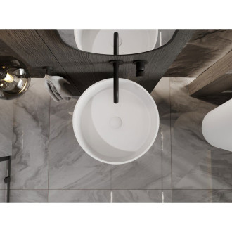 Volně stojící umyvadlo Mexen Onyx-01 z konglomerátu 45 x 45 cm, matná bílá - 26524500