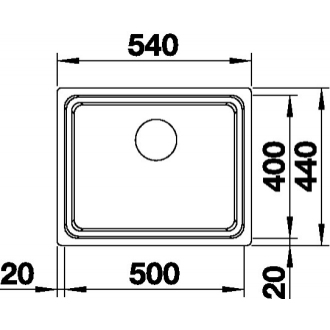 Blanco ETAGON 500-U 521841 jednodrez bez odkvapu hodvábny lesk drez pod dosku