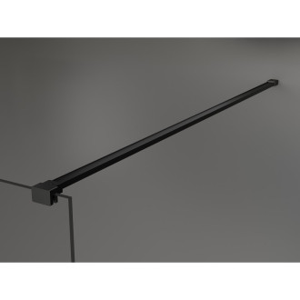 Mexen Kioto Sprchová zástena 130 x 70 cm, priehľadná, čierna - 800-130-212-70-00-070