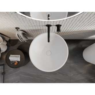 Volně stojící umyvadlo Mexen Nilda z konglomerátu 52 x 52 cm, matně bílá - 26555200