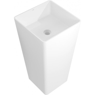 Voľne stojace umývadlo Mexen Adora z konglomerátu 45 x 45 cm, matne biela - 26564500