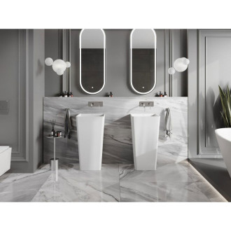 Volně stojící umyvadlo Mexen Adora z konglomerátu 45 x 45 cm, matně bílá - 26564500