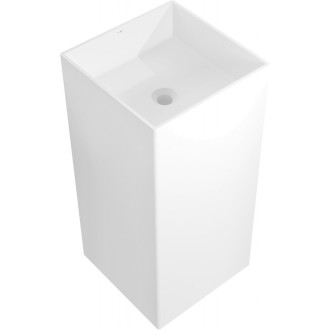 Voľne stojace umývadlo Mexen Xola-1 z konglomerátu 40 x 40 cm, matne biela - 26594000
