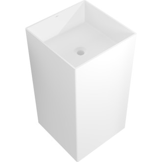 Voľne stojace umývadlo Mexen Xola-2 z konglomerátu 45 x 45 cm, matná biela - 26594500