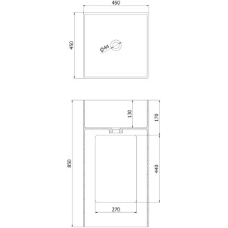 Volně stojící umyvadlo Mexen Xola-2 z konglomerátu 45 x 45 cm, matná bílá - 26594500