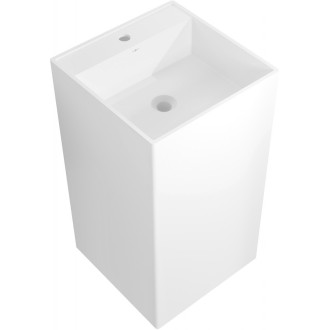 Voľne stojace umývadlo Mexen Belen z konglomerátu 45 x 45 cm, matne biela - 26604500