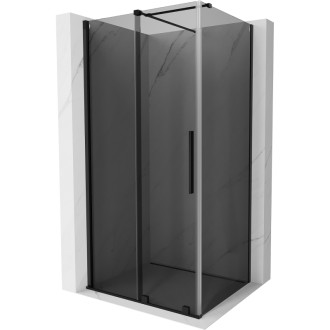 Mexen Velar posuvný sprchovací kút 140 x 100 cm, grafit, čierna - 871-140-100-41-70