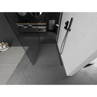 Mexen Kioto Sprchová zástena 130 x 95 cm, priehľadná, čierna - 800-130-212-70-00-095