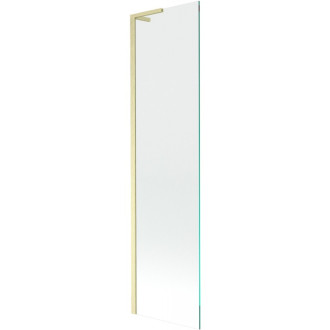 Vaňová zástena Mexen Next L s jedným krídlom 50 x 150 cm, priehľadná, kartáčované zlato - 895-050-000-03-00-55
