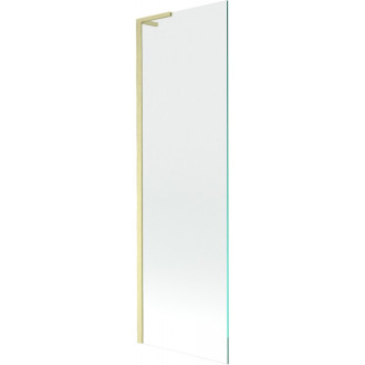 Vaňová zástena Mexen Next L s jedným krídlom 60 x 150 cm, priehľadná, kartáčované zlato - 895-060-000-03-00-55