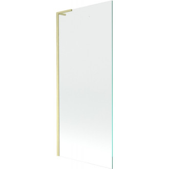 Vaňová zástena Mexen Next L s jedným krídlom 80 x 150 cm, priehľadná, kartáčované zlato - 895-080-000-03-00-55