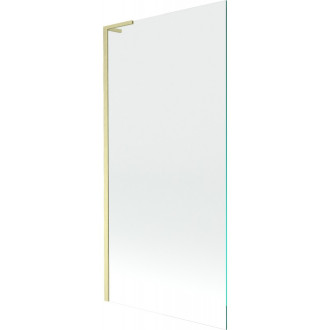 Vaňová zástena Mexen Next L s jedným krídlom 90 x 150 cm, priehľadná, kartáčované zlato - 895-090-000-03-00-55
