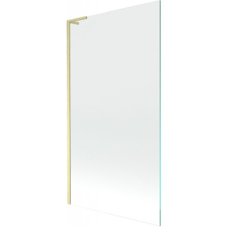 Vaňová zástena Mexen Next L s jedným krídlom 100 x 150 cm, priehľadná, kartáčované zlato - 895-100-000-03-00-55