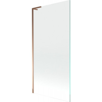 Vaňová zástena Mexen Next L s jedným krídlom 90 x 150 cm, priehľadná, ružové zlato - 895-090-000-03-00-60