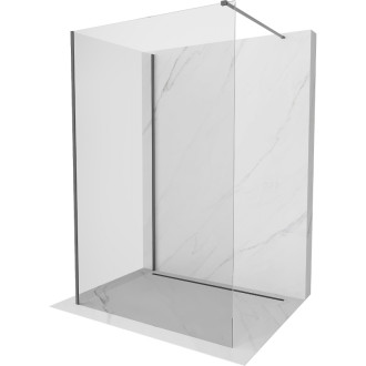 Mexen Kioto Sprchová zástena 135 x 110 cm, priehľadná, strieborná - 800-135-212-95-00-110