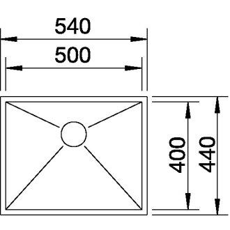 Blanco Z STYLE 500-U 522252 jednodrez hodvábny lesk drez pod dosku