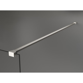 Mexen Kioto Sprchová zástena 100 x 90 cm, priehľadná, kartáčovaný nikel - 800-100-212-97-00-090