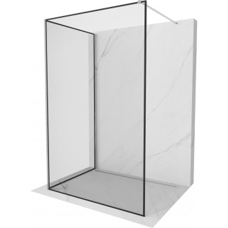 Mexen Kioto Sprchová zástena 130 x 70 cm, čierny rám, chróm - 800-130-212-01-70-070