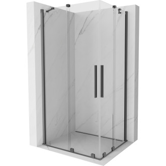 Mexen Velar Duo posuvný sprchovací kút 100 x 90 cm, priehľadný, strieborná metalíza - 871-100-090-02-95