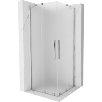 Mexen Velar Duo posuvný sprchovací kút 80 x 80 cm, matný, chróm - 871-080-080-32-01