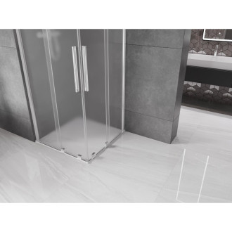 Mexen Velar Duo posuvný sprchový kout 90 x 90 cm, matný, chrom - 871-090-090-32-01