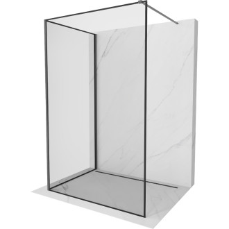 Mexen Kioto Sprchová zástena 110 x 110 cm, čierny rám, strieborná - 800-110-212-95-70-110