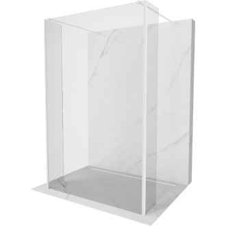 Voľne stojaca sprchová zástena Mexen Kioto 95 x 30 x 30 cm, priehľadná, biela - 800-095-030-222-20-00-030