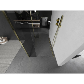 Voľne stojaca sprchová zástena Mexen Kioto 170 x 30 x 30 cm, priehľadná, zlatá - 800-170-030-222-50-00-030