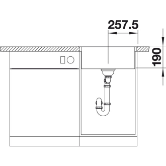 Blanco DALAGO 5 518522 jednodrez bez odkvapu aluminium drez vstavaný