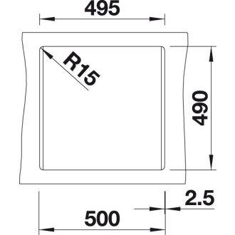 Blanco DALAGO 5 518522 jednodrez bez odkvapu aluminium drez vstavaný